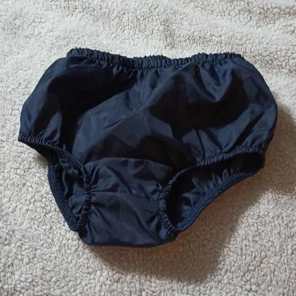 Bonnie Baby 24 Month Navy Blue, White & Burgundy Dress & Diaper Cover Like New! - Picture 8 of 10